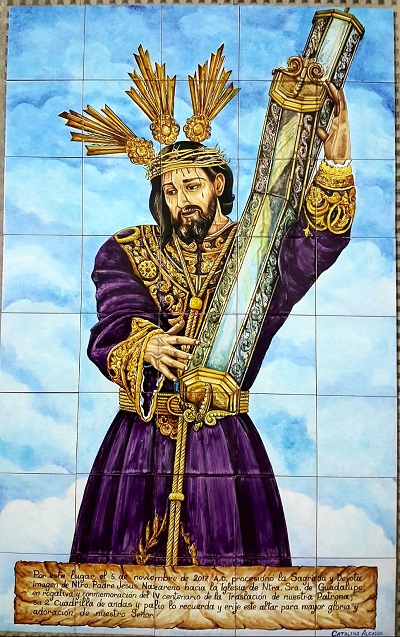 Mural pintado a mano de Ntro. Padre Jesús Nazareno de Baena